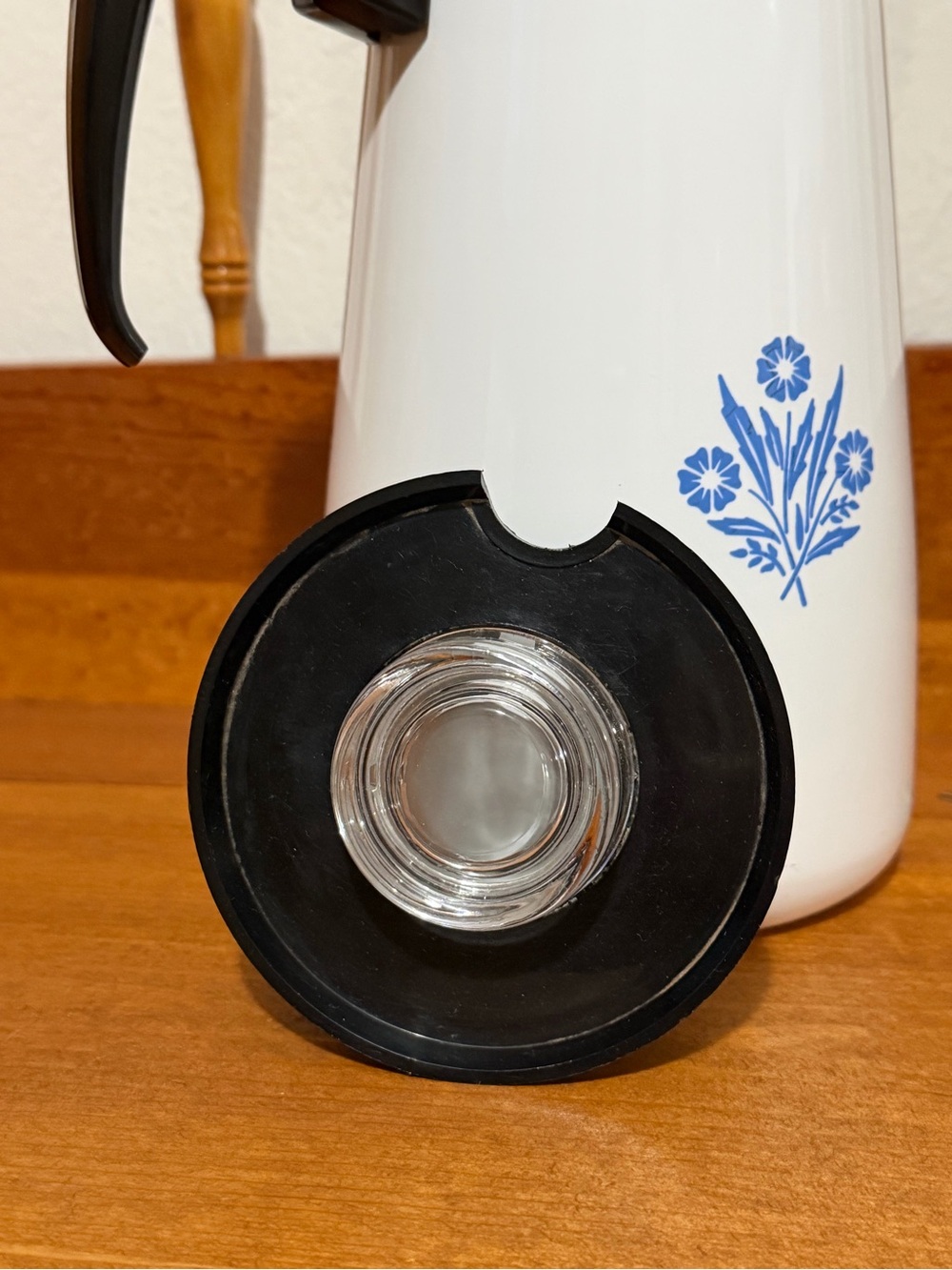 Vintage Corning Ware Blue Cornflower 9 Cup Stovetop Percolator Complete - Picture 6 of 11